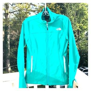 The north face turquoise athletic jacket xs